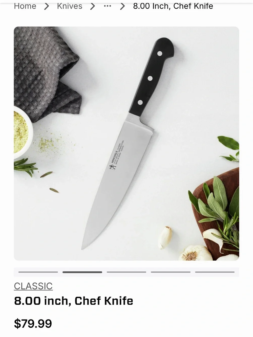 ZWILLING J.A. Henckels Black Handle Chef's Knife